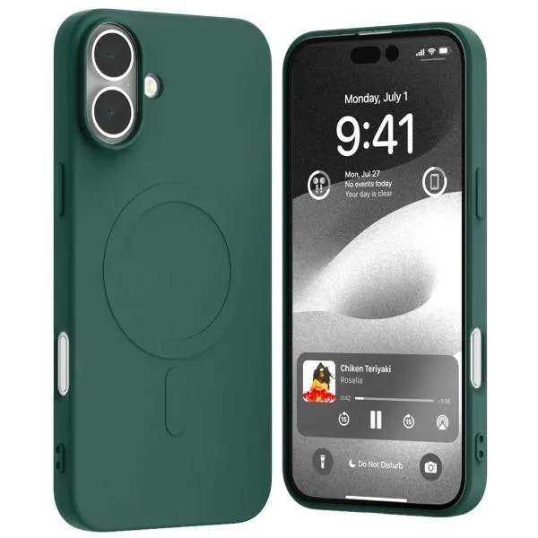 Etui do iPhone 16 Plus Mercury MagSafe Semi-Silicone zielone