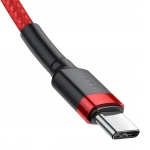 Kabel USB-C Power Delivery Quick Charge 3.0 60 W 1 m Baseus Cafule CATKLF-G09 czerwony