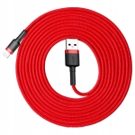 Kabel USB-A / Lightning 2 A 3 m Baseus Cafule CALKLF-R09 czerwony