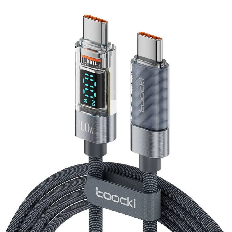 Kabel USB-C PD 100 W 1 m Toocki TXCTT1-XY01 szary