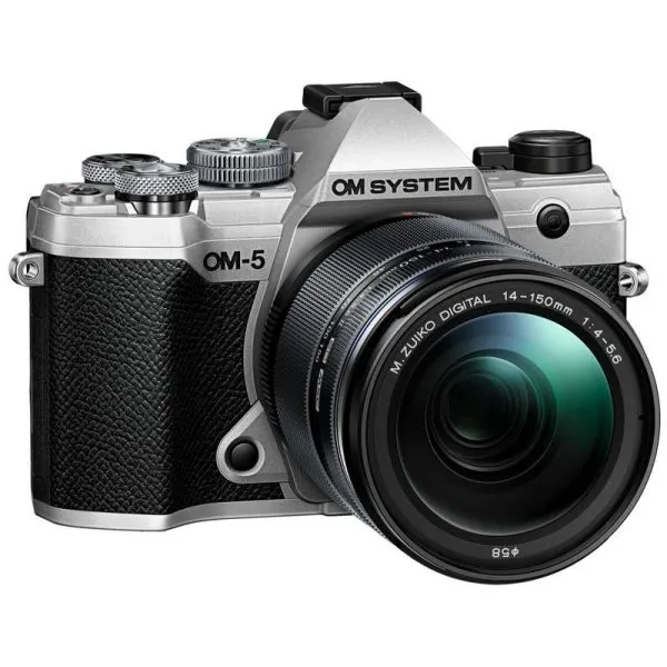 Aparat OM SYSTEM OM-5 srebrny + M.Zuiko Digital ED 14‑150 mm f/4-5.6 II