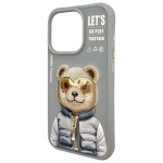 Nimmy etui iPhone 15 Pro Max 6.7" szary/gray Cool&Cute 2.0 Bear
