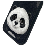 Nimmy etui iPhone 15 6.1" czarny/black Big Eyed Pet 2.0 Panda