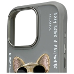 Nimmy etui iPhone 16 Pro Max 6.9" szary/gray Glasses Cool Dog