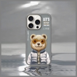 Nimmy etui iPhone 16 Pro Max 6.9" szary/gray Cool&Cute 2.0 Bear