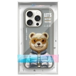 Nimmy etui iPhone 16 Pro Max 6.9" szary/gray Cool&Cute 2.0 Bear