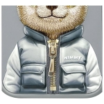 Nimmy etui iPhone 16 6.1" szary/gray Cool&Cute 2.0 Bear