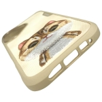 Nimmy etui iPhone 16 6.1" khaki Big Eyed Pet 2.0 Cat
