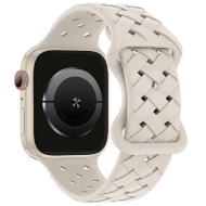 Beline pasek Apple Watch Silicone Woven 42/44/45/49mm Beżowy - Starlight box