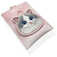 Nimmy portfel na karty różowy/pink Big Eyed Pet 2.0 Cat