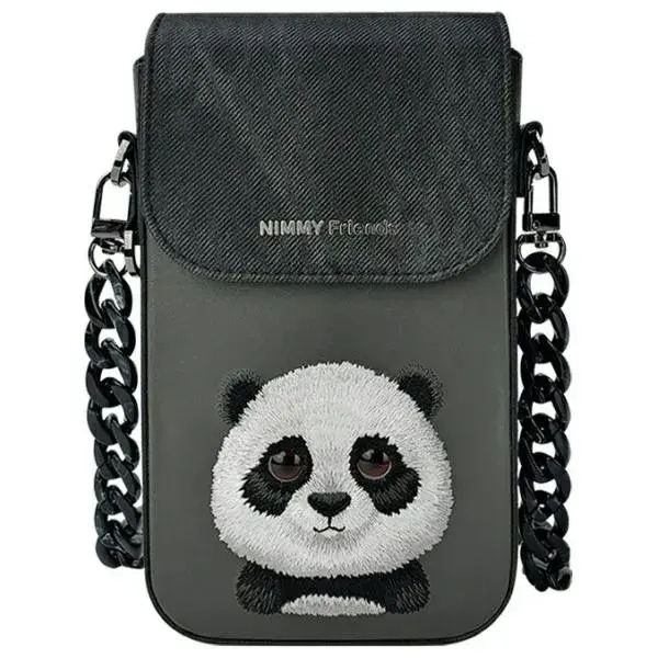 Nimmy torebka na telefon czarny-black Big Eyed Pet 2.0 Panda-1.webp