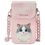 Nimmy torebka na telefon różowy/pink Big Eyed Pet 2.0 Cat
