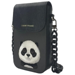 Nimmy Zestaw 3w1 torebka na telefon plus portfel plus etui na lokalizator czarny-black Big Eyed Pet 2.0 Panda-4.jpg