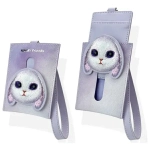 Nimmy Zestaw 3w1 torebka na telefon plus portfel plus etui na lokalizator fioletowy-purple Big Eyed Pet 2.0 Rabbit-9.webp