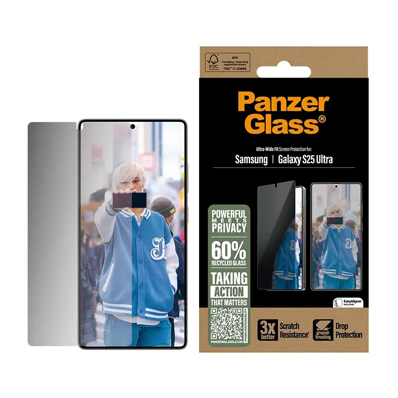 Szkło prywatyzujące do Samsung Galaxy S25 Ultra PanzerGlass Ultra-Wide Fit