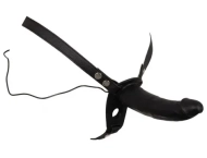 Realistyczny strapon wibrujący – podwójny, 10 trybów, 17 cm