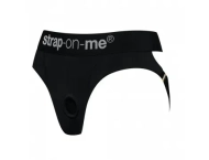 Strapon uprząż – seksowne stringi, czarne, elastyczne 