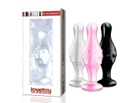 Szklane Dildo Analne z Wypustkami 3 Kolory 11,5 cm
