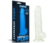Dildo LED Giętkie Duży Penis Podświetlany 21,5 cm