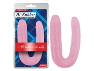 Wygięte Różowe Żylaste Dildo Sex Lesbijski 22,5 cm
