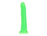 Slim Realistic Dildo with Suction Cup Glow in the Dark 7" 18 cm