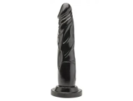 Dildo Naturalne Sztuczny Czarny Penis Członek 18 cm