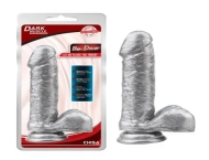 Dildo Realistyczne Członek Jądra Przyssawka 19 cm Silver
