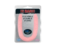 Podwójne Realistyczne Dildo Waginalne Analne 51 cm Beżowy