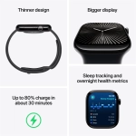Apple Watch Series 10 (2024) GPS + Cellular 42 mm koperta aluminiowa Jet Black + pasek Black Sport Band S/M