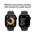 Apple Watch Series 10 (2024) GPS + Cellular 42 mm koperta aluminiowa Jet Black + pasek Black Sport Band S/M