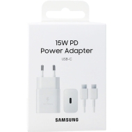 Samsung 15W Power Adapter  PD USB-C Power biała z kablem  USB-C