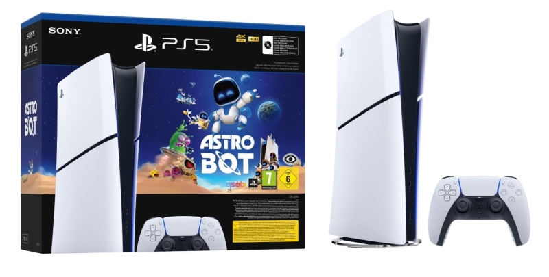 Konsola Sony PlayStation 5 Slim Digital Edition + Astro Bot Biała - White