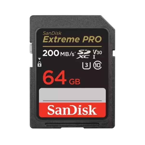 Karta pamięci SanDisk Extreme PRO SDXC 64GB 200/90 MB/s C10 V30 UHS-I U3