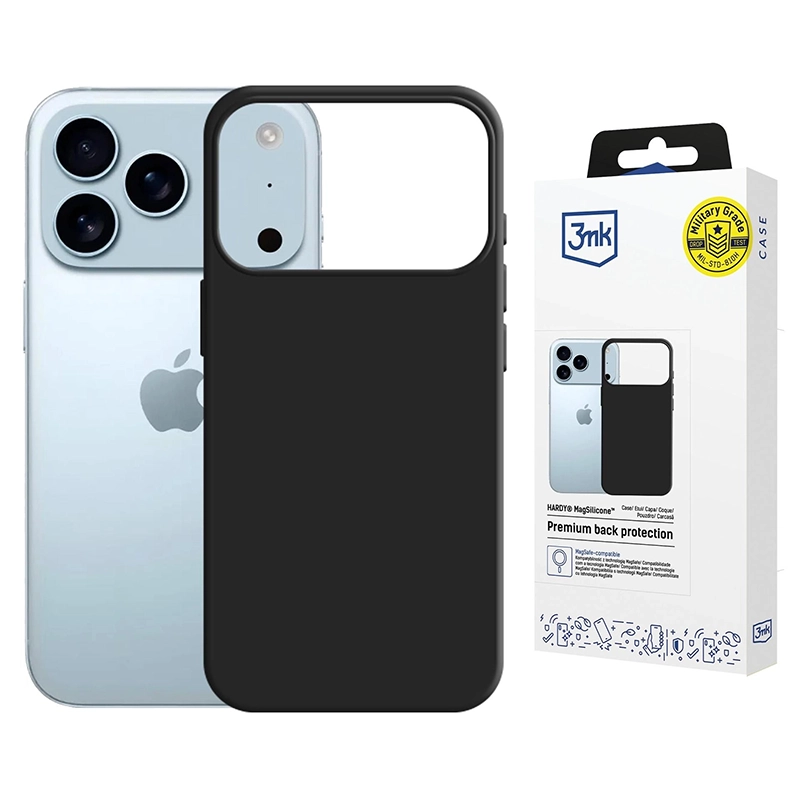 Etui 3MK Hardy MagSilicone do Apple iPhone 17 Pro Max Grafitowy - Graphite