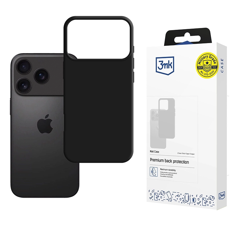 Etui 3MK Matt Case do Apple iPhone 17 Pro Max Czarny - Black