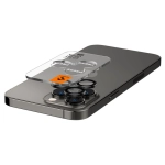 Ochrona na obiektyw aparatu Spigen Optik.Tr Camera EZ FIT Lens do Apple iPhone 17 Pro / 17 Pro Max / 16 Pro / 16 Pro Max Czarny - Black