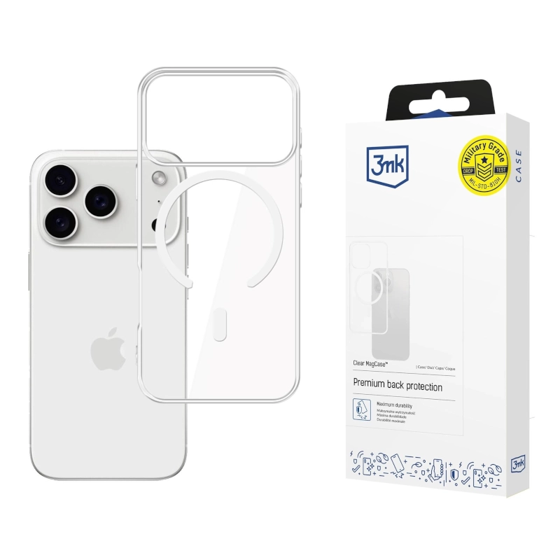 Etui 3MK Clear MagCase do Apple iPhone 17 Pro Max Przezroczysty