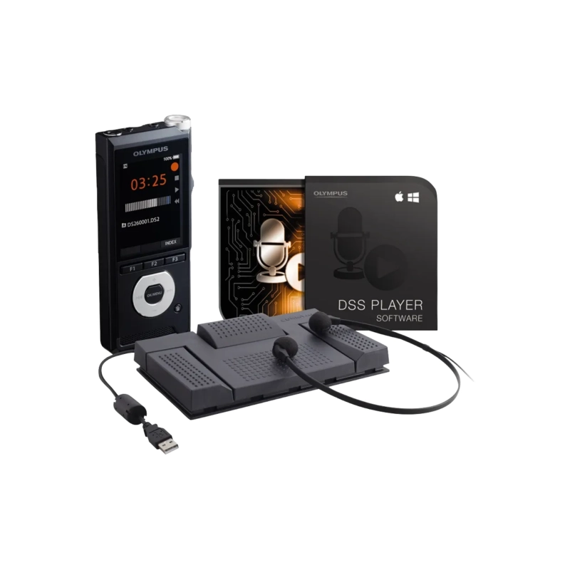 Zestaw startowy do dyktowania i transkrypcji OM SYSTEM DS-2600+AS-2400