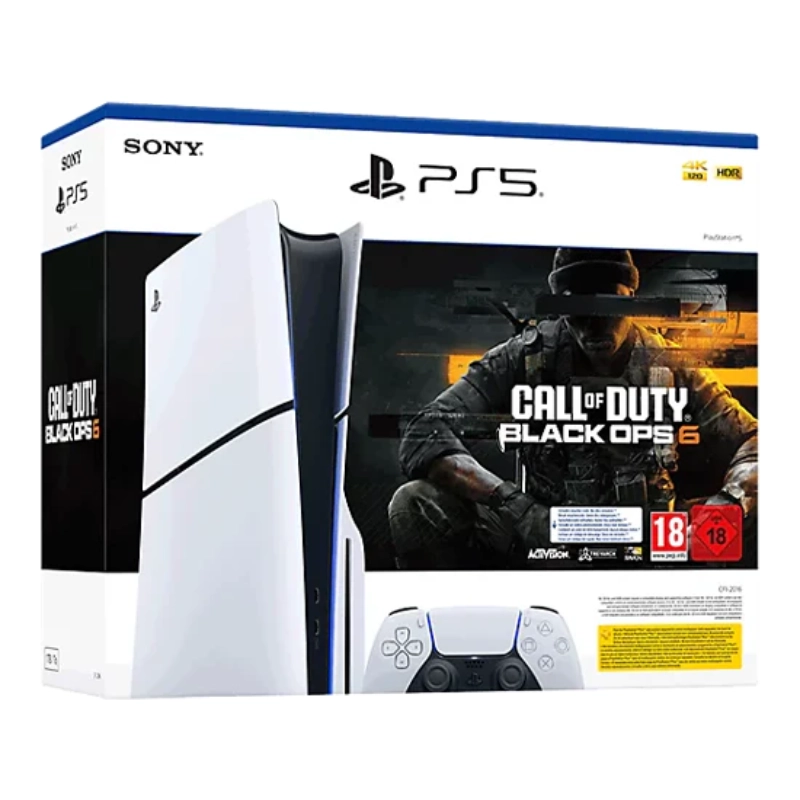 Konsola Sony PlayStation 5 Slim Disc Edition 1TB + Call of Duty: Black Ops 6 Biała - White