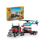 LEGO Creator 3 w 1 Ciężarówka z platformą i helikopterem 31146
