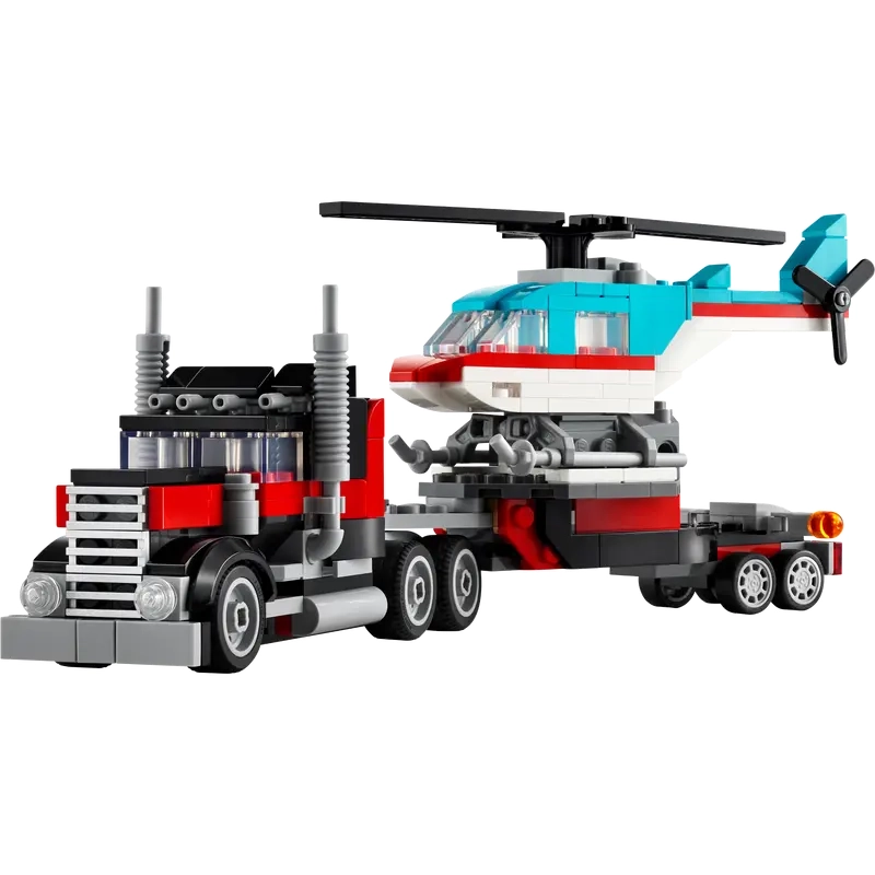 LEGO Creator 3 w 1 Ciężarówka z platformą i helikopterem 31146