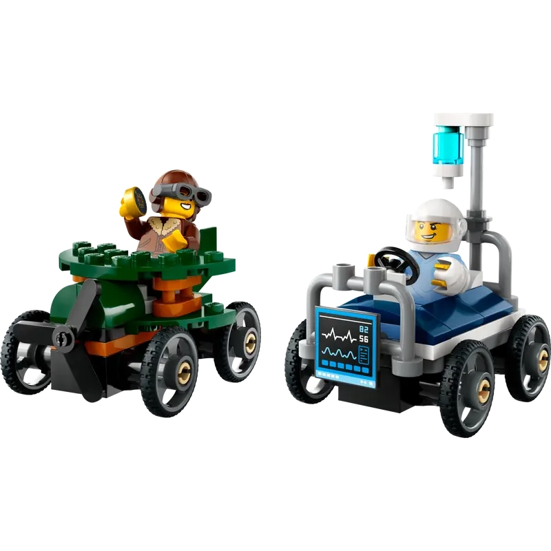 LEGO City Zestaw wyścigówek: samolot kontra łóżko szpitalne 60459