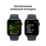 Apple Watch SE (2024) GPS 44mm koperta aluminiowa Midnight + pasek Sport Band S/M Midnight