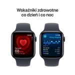 Apple Watch SE (2024) GPS 44mm koperta aluminiowa Midnight + pasek Sport Band S/M Midnight