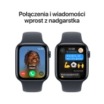 Apple Watch SE (2024) GPS 44mm koperta aluminiowa Midnight + pasek Sport Band S/M Midnight