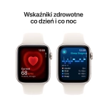 Apple Watch SE (2024) GPS 44mm koperta aluminiowa Starlight + pasek Sport Band M/L Starlight