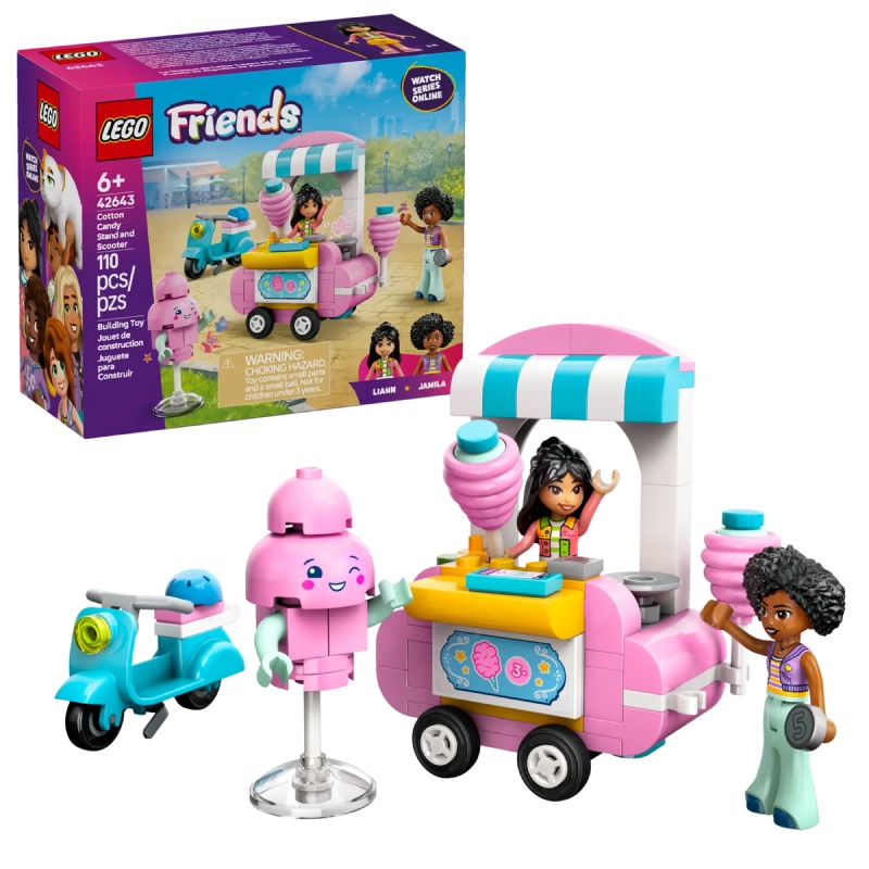 LEGO Friends Stoisko z watą cukrową i skuter 42643