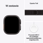 Apple Watch Ultra 3 (2025) GPS + Cellular 49mm koperta tytanowa Black + pasek Trail Loop M/L Black/Charcoal