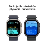 Apple Watch Ultra 3 (2025) GPS + Cellular 49mm koperta tytanowa Natural + pasek Blue/Bright Blue Trail Loop M/L