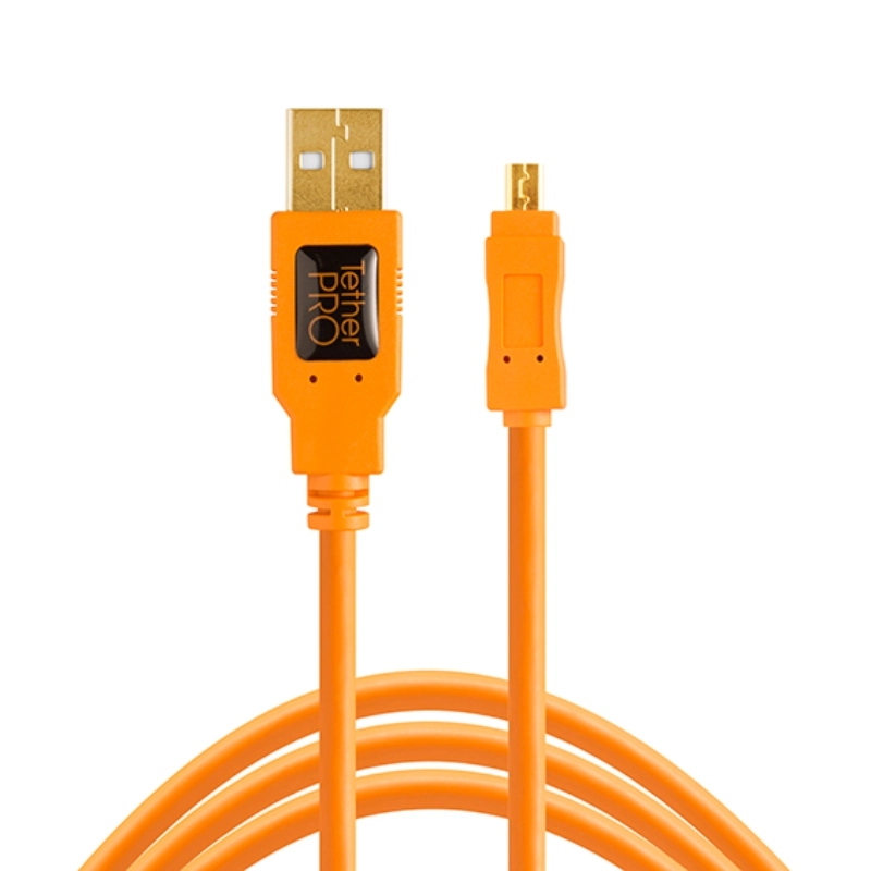 Kabel Tether Tools TetherPro USB 2.0 - Mini-B 4.6 m Pomarańczowy - Orange